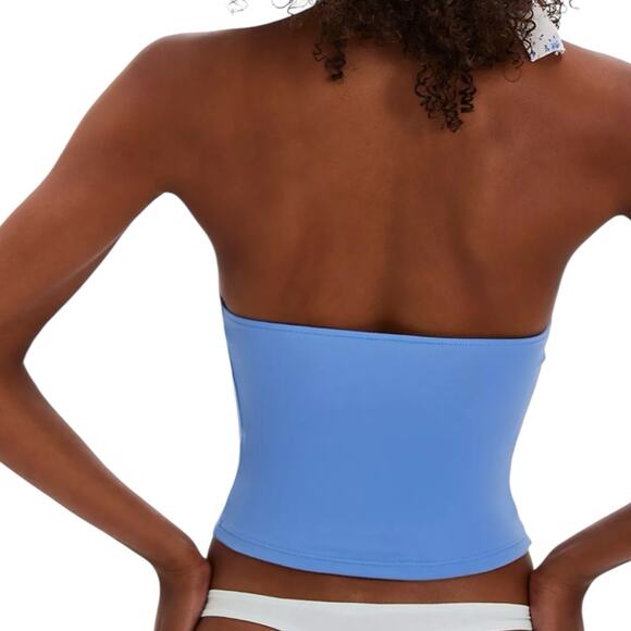 Free People Movement Still Here Halter Basic Top Cami Blue Stretch XS NWT - Picture 4 of 10